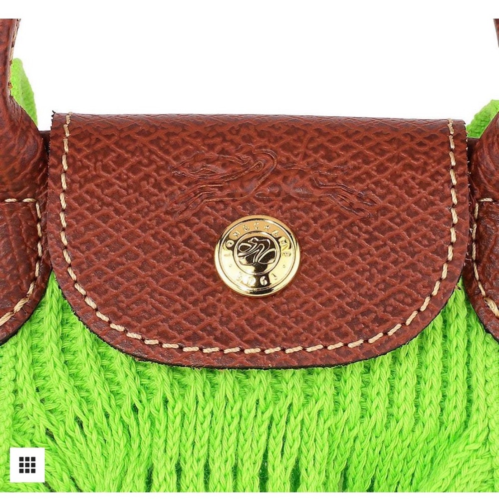 Longchamp Vibrant Green and Brown Crossbody Bag - Picture 4 of 6
